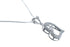 Cubic Zirconia Heart Pendant Silver Italian Necklace JX128566